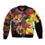 Hawaiian Sea Animals Love Couple Sleeve Zip Bomber Jacket Aloha Sunset Symphony