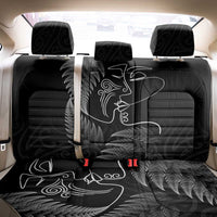 New Zealand Valentine's Day Back Car Seat Cover Silver Fern and Line Art Love Couple