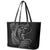 New Zealand Valentine's Day Leather Tote Bag Silver Fern and Line Art Love Couple