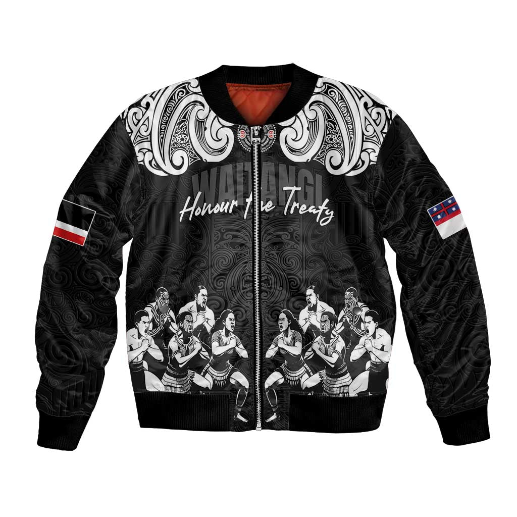 Aotearoa Waitangi Day - Toitu Te Tiriti Bomber Jacket New Zealand Honour the Treaty