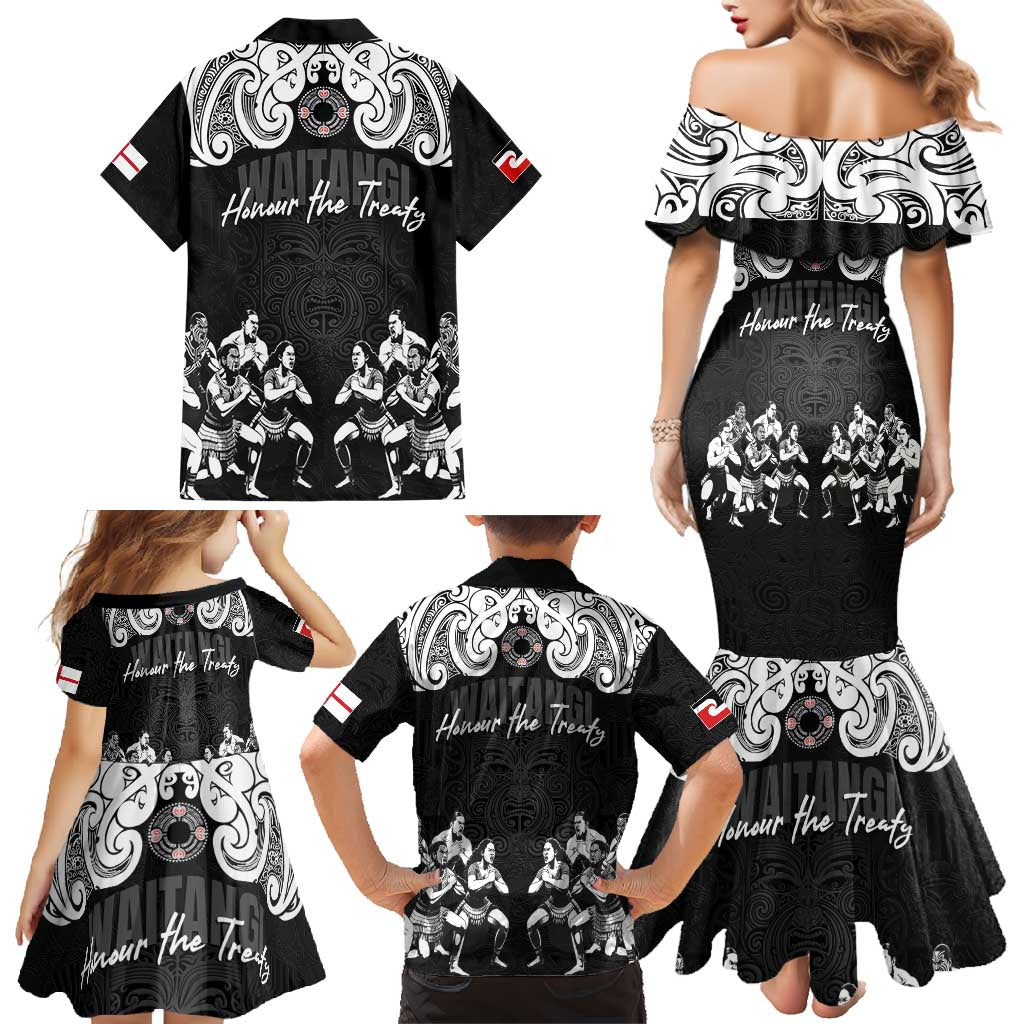 Aotearoa Waitangi Day - Toitu Te Tiriti Family Matching Mermaid Dress and Hawaiian Shirt New Zealand Honour the Treaty LT03 - Polynesian Pride