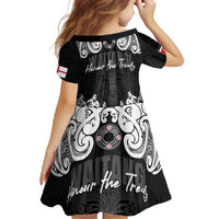 Aotearoa Waitangi Day - Toitu Te Tiriti Family Matching Short Sleeve Bodycon Dress and Hawaiian Shirt New Zealand Honour the Treaty LT03 - Polynesian Pride