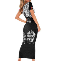Aotearoa Waitangi Day - Toitu Te Tiriti Family Matching Short Sleeve Bodycon Dress and Hawaiian Shirt New Zealand Honour the Treaty LT03 - Polynesian Pride
