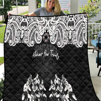 Aotearoa Waitangi Day - Toitu Te Tiriti Quilt New Zealand Honour the Treaty LT03 Black - Polynesian Pride