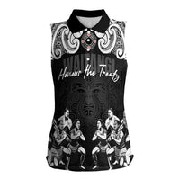 Aotearoa Waitangi Day - Toitu Te Tiriti Women Sleeveless Polo Shirt New Zealand Honour the Treaty LT03 Female Black - Polynesian Pride