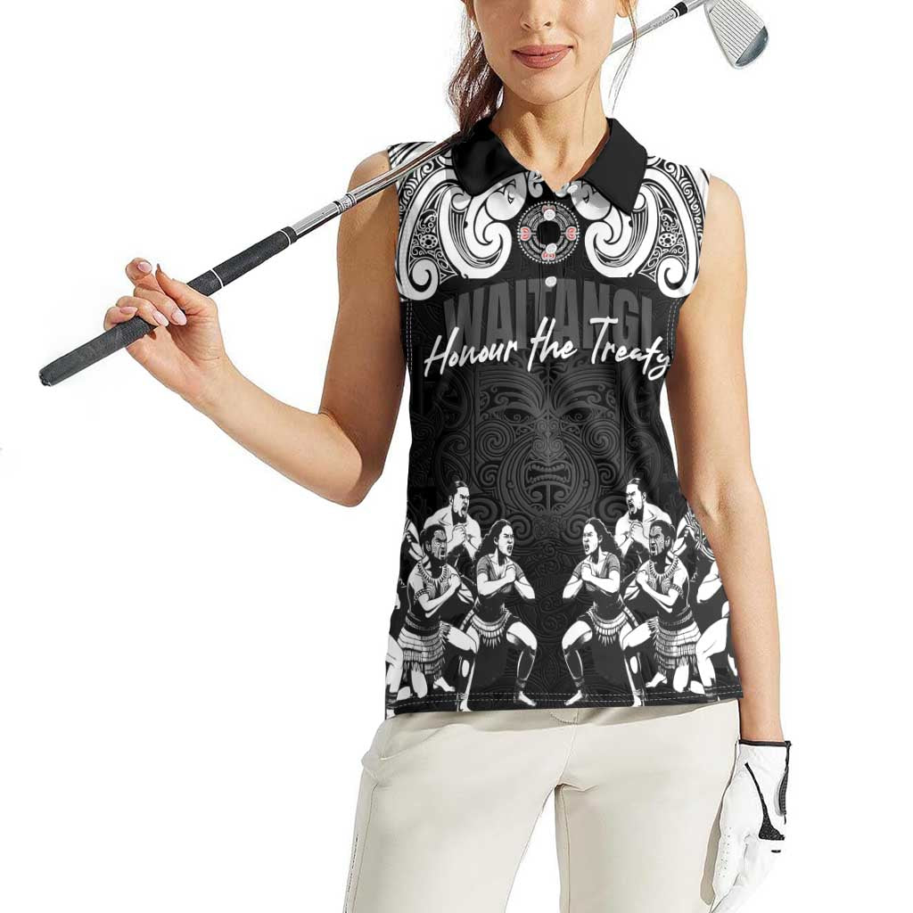 Aotearoa Waitangi Day - Toitu Te Tiriti Women Sleeveless Polo Shirt New Zealand Honour the Treaty LT03 - Polynesian Pride