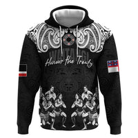 Aotearoa Waitangi Day - Toitu Te Tiriti Zip Hoodie New Zealand Honour the Treaty LT03 Pullover Hoodie Black - Polynesian Pride