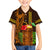 Hawaii Tiki Mask Cocktail Family Matching Long Sleeve Bodycon Dress and Hawaiian Shirt Kakau Tattoo LT03 Son's Shirt Brown - Polynesian Pride