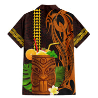 Hawaii Tiki Mask Cocktail Family Matching Mermaid Dress and Hawaiian Shirt Kakau Tattoo LT03 - Polynesian Pride