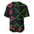 Hawaiian Green Kakau Art Tattoo-Ohia Lehua and Taro Leaves Baseball Jersey