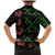 Hawaiian Green Kakau Art Tattoo-Ohia Lehua and Taro Leaves Family Matching Mermaid Dress and Hawaiian Shirt