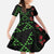 Hawaiian Green Kakau Art Tattoo-Ohia Lehua and Taro Leaves Family Matching Mermaid Dress and Hawaiian Shirt