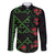Hawaiian Green Kakau Art Tattoo-Ohia Lehua and Taro Leaves Family Matching Mermaid Dress and Hawaiian Shirt