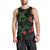 Hawaiian Green Kakau Art Tattoo-Ohia Lehua and Taro Leaves Men Tank Top