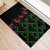 Hawaiian Green Kakau Art Tattoo-Ohia Lehua and Taro Leaves Rubber Doormat