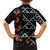 Hawaiian White Kakau Art Tattoo-Ohia Lehua and Taro Leaves Family Matching Long Sleeve Bodycon Dress and Hawaiian Shirt