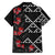 Hawaiian White Kakau Art Tattoo-Ohia Lehua and Taro Leaves Family Matching Long Sleeve Bodycon Dress and Hawaiian Shirt