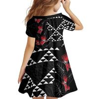 Hawaiian White Kakau Art Tattoo-Ohia Lehua and Taro Leaves Family Matching Mermaid Dress and Hawaiian Shirt