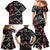 Hawaiian White Kakau Art Tattoo-Ohia Lehua and Taro Leaves Family Matching Mermaid Dress and Hawaiian Shirt