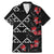 Hawaiian White Kakau Art Tattoo-Ohia Lehua and Taro Leaves Family Matching Mermaid Dress and Hawaiian Shirt