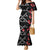 Hawaiian White Kakau Art Tattoo-Ohia Lehua and Taro Leaves Family Matching Mermaid Dress and Hawaiian Shirt