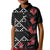 Hawaiian White Kakau Art Tattoo-Ohia Lehua and Taro Leaves Kid Polo Shirt