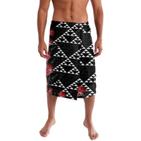 Hawaiian White Kakau Art Tattoo-Ohia Lehua and Taro Leaves Lavalava