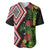 Aotearoa Tukutuku Motif Baseball Jersey Pohutukawa and Fern Leaves