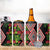 Aotearoa Tukutuku Motif 4 in 1 Can Cooler Tumbler Pohutukawa and Fern Leaves