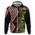 Aotearoa Tukutuku Motif Hoodie Pohutukawa and Fern Leaves