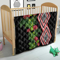 Aotearoa Tukutuku Motif Quilt Pohutukawa and Fern Leaves LT03 - Polynesian Pride