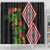 Aotearoa Tukutuku Motif Shower Curtain Pohutukawa and Fern Leaves