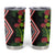 Aotearoa Tukutuku Motif Tumbler Cup Pohutukawa and Fern Leaves