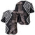 Aotearoa Tukutuku Motif Baseball Jersey Pohutukawa and Fern Leaves Grayscale Color