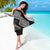 Aotearoa Tukutuku Motif Sarong Pohutukawa and Fern Leaves Grayscale Color