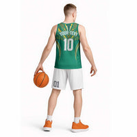Custom Cook Islands Rugby Basketball Jersey Tatau Art Sport Style Green Color
