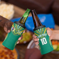 Custom Cook Islands Rugby 4 in 1 Can Cooler Tumbler Tatau Art Sport Style Green Color LT03 - Polynesian Pride