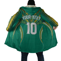 Custom Cook Islands Rugby Cloak Tatau Art Sport Style Green Color