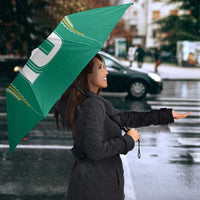 Custom Cook Islands Rugby Umbrella Tatau Art Sport Style Green Color