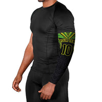 Custom Cook Islands Rugby Arm Sleeves Tatau Art Sport Style Black Color LT03 - Polynesian Pride