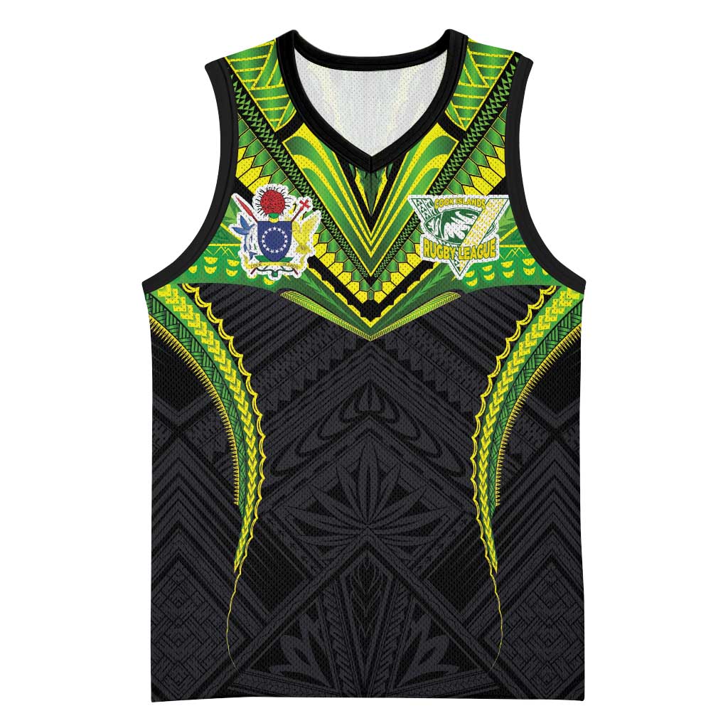 Custom Cook Islands Rugby Basketball Jersey Tatau Art Sport Style Black Color