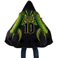 Custom Cook Islands Rugby Cloak Tatau Art Sport Style Black Color