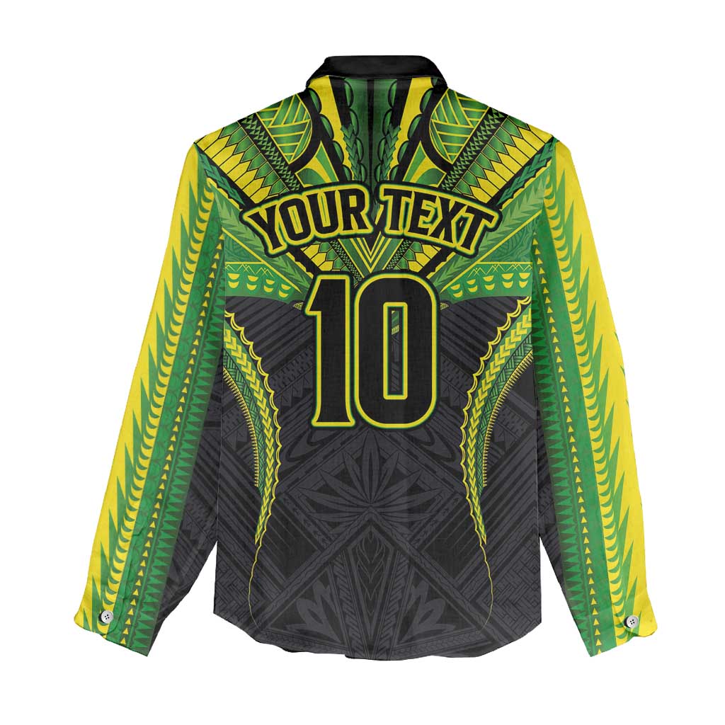 Custom Cook Islands Rugby Women Casual Shirt Tatau Art Sport Style Black Color LT03 - Polynesian Pride