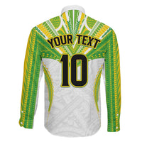 Custom Cook Islands Rugby Family Matching Puletasi and Hawaiian Shirt Tatau Art Sport Style White Color LT03 - Polynesian Pride
