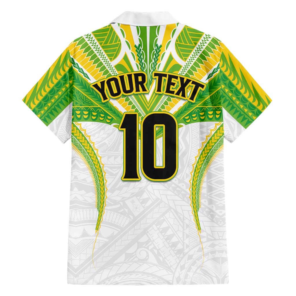 Custom Cook Islands Rugby Family Matching Short Sleeve Bodycon Dress and Hawaiian Shirt Tatau Art Sport Style White Color LT03 - Polynesian Pride