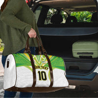 Custom Cook Islands Rugby Travel Bag Tatau Art Sport Style White Color
