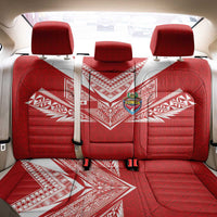 Tonga Rugby Back Car Seat Cover Ngatu Motifs and Pacific Patterns