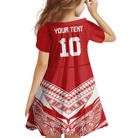 Custom Tonga Rugby Family Matching Tank Maxi Dress and Hawaiian Shirt Ngatu Motifs and Pacific Patterns LT03 - Polynesian Pride