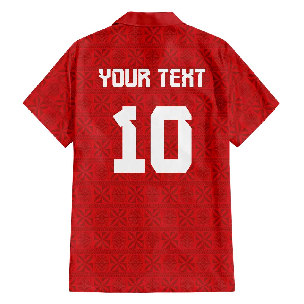 Custom Tonga Rugby Family Matching Tank Maxi Dress and Hawaiian Shirt Ngatu Motifs and Pacific Patterns LT03 - Polynesian Pride