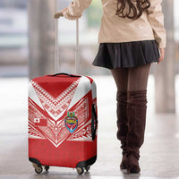 Tonga Rugby Luggage Cover Ngatu Motifs and Pacific Patterns
